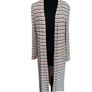 PEYTON JENSEN Evereve Ribbed Knit Duster Open Cardigan Large